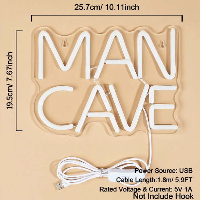 MANCAVE USB-LED Neon Wall Art with Convenient Hanging Design