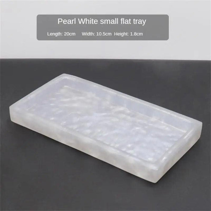 Chic Resin Marble Tray Set for Elegant Bathroom and Bedroom Organization