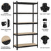 5-Tier Heavy-Duty Adjustable Metal Storage Rack - Versatile Organizer for Home, Garage, and Warehouse by SmileMart