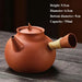 Sophisticated Cinnabar Clay Tea Pot with Electric Heater for Traditional Kung Fu Brewing