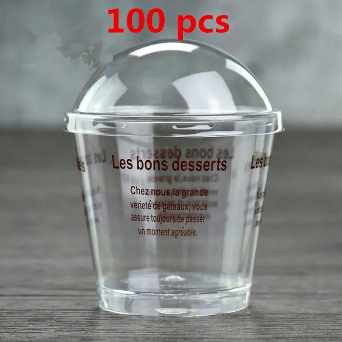 Premium Clear Dessert Cup Set with Lids and Scoops - Ideal for Ice Cream, Yogurt, and Mousse