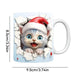 Charming 3D Cat Enthusiast's Ceramic Mug with Enchanting Feline Artwork and Peaceful Scenery