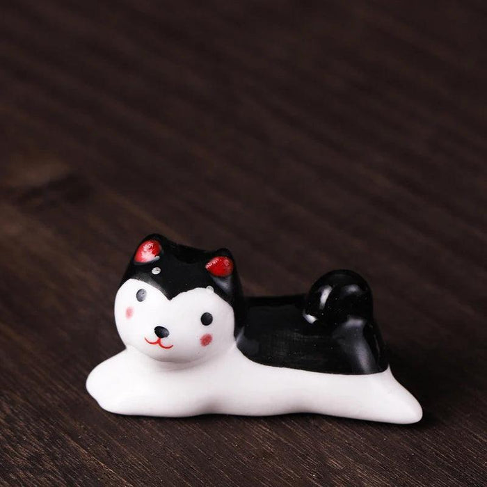 Charming Cat-Inspired Ceramic Chopstick Holder for Elegant Dining