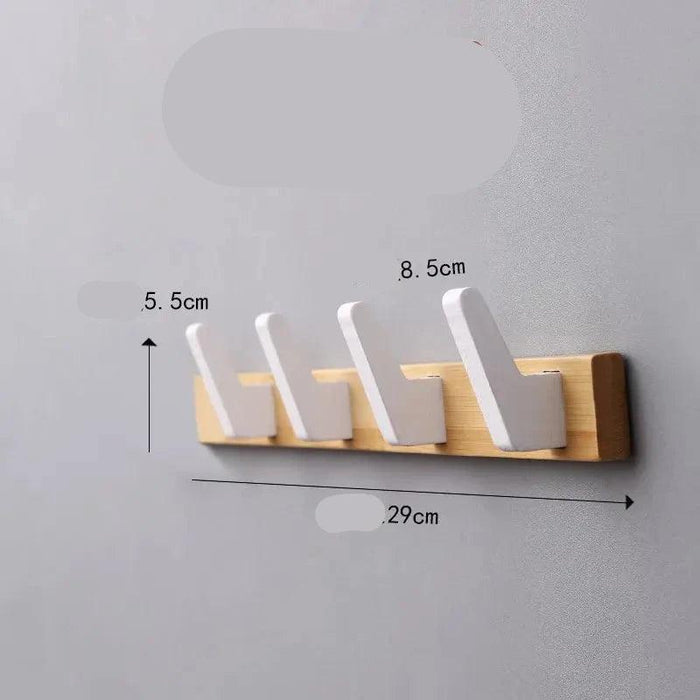 Stylish Solid Wood Wall-Mounted Coat Rack for Chic Home Organization