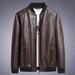 Korean Trendsetter Men's Slim Sheepskin Leather Jacket - Fashionable Fall Attire