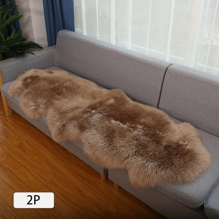 Luxurious Genuine Sheepskin Shag Rug for Ultimate Comfort - Soft, Plush Carpet for Sofa and Chair