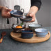 Chic Ceramic Soy Sauce Dipping Dish Set with Multi-Purpose Serving Tray