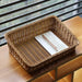 Rattan Woven Storage Tray with Handles - Versatile Organizer for Stylish Home Decor