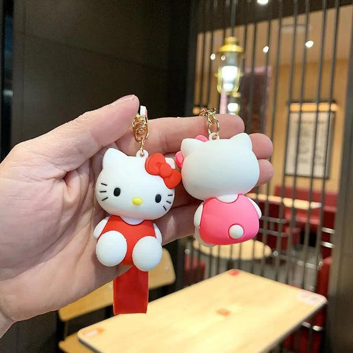 Charming Hello Kitty Silicone Keychain for Car Enthusiasts