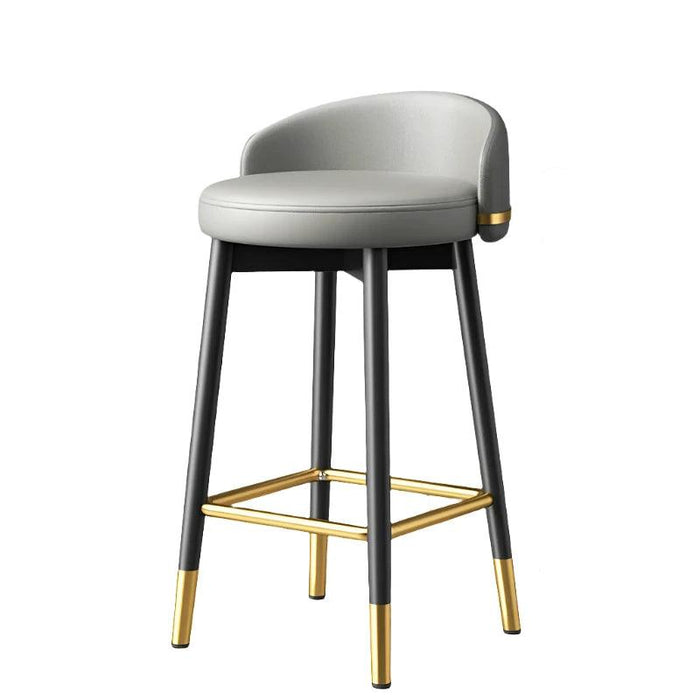 Sleek Scandinavian Leather Gaming and Vanity Stool - Trendy Seating for Modern Interiors