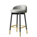 Sleek Scandinavian Leather Gaming and Vanity Stool - Trendy Seating for Modern Interiors