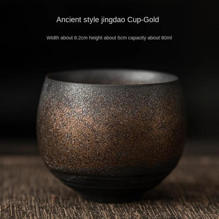 Artisan Japanese Stoneware Tea Cups for Authentic Kung Fu Tea Ceremonies