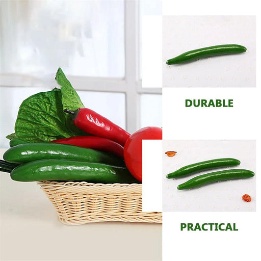 Lifelike Foam Cucumber Decoration & Educational Playset - Pack of 4 Realistic Props