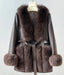 Elegant Fox Fur-Accented Winter Jacket: The Ultimate in Warmth and Style