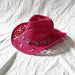 Lake Blue Western Cowboy Straw Hat Unisex with Adjustable Size