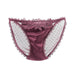 Ladies Seamless Satin Briefs with Floral Design - Sexy Mesh Back Underwear in Various Colors