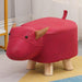 Charming Cartoon Animal Wooden Stool for Kids - Fun and Portable Shoe Changing Seat