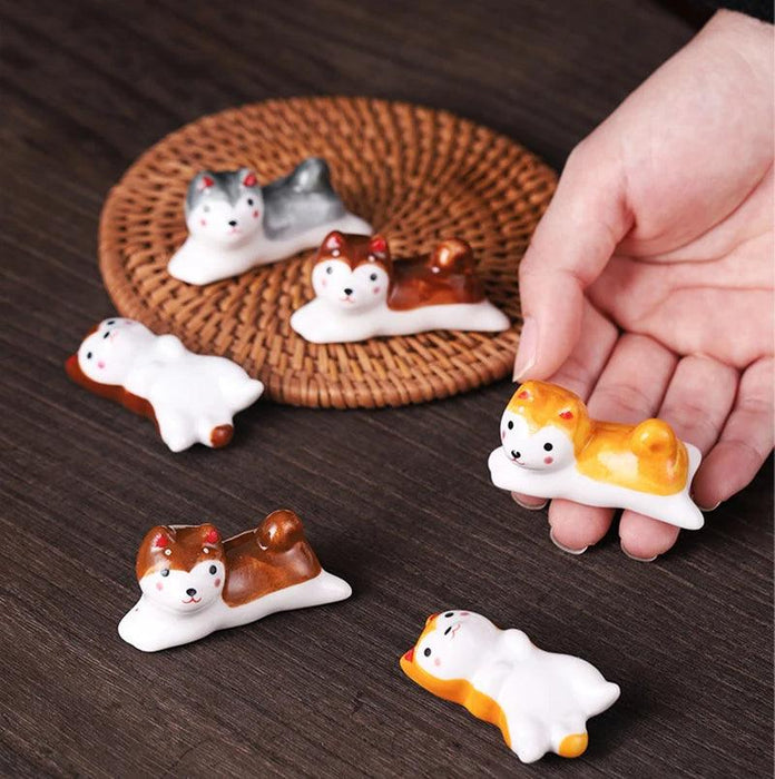 Charming Cat-Inspired Ceramic Chopstick Holder for Elegant Dining