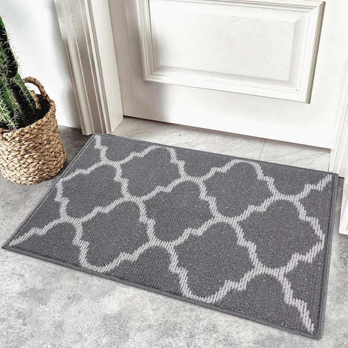 Luxurious Non-Slip Microfiber Welcome Mat: Chic Moisture-Absorbing Rug for Entryways