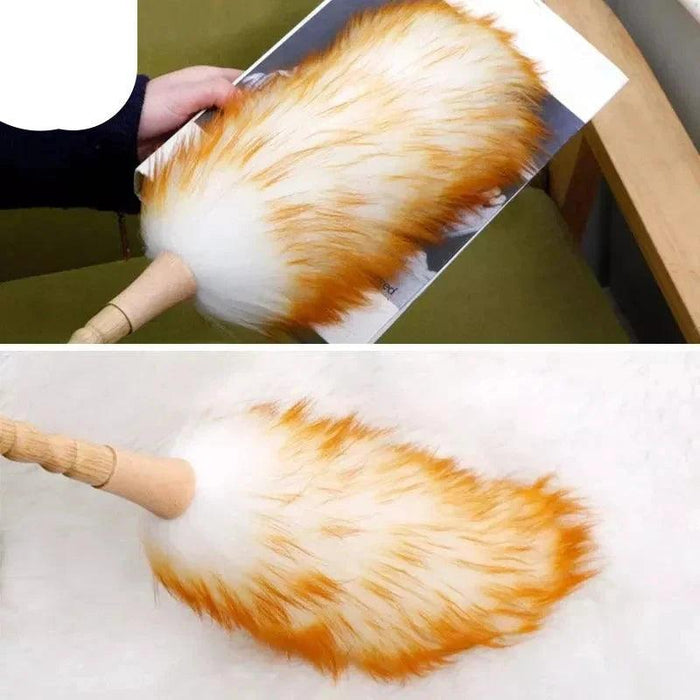 Eco-Friendly Bamboo Wool Duster - 50cm Anti-Static Cleaning Tool for Home and Furniture