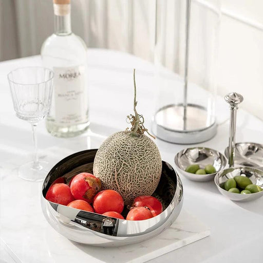 Scandinavian Elegant Stainless Steel Bowl for Salads and Fruits