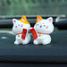 Lucky Cat Dashboard Charms - Maneki Neko Car Accessories for Good Fortune