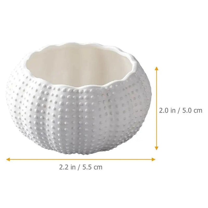 Chic White Sea Urchin Ceramic Dipping Bowl - Essential Dining Accessory