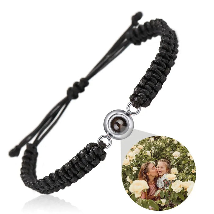 Personalized Braided Rope Photo Projection Bracelets