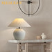 Chic Wabi Sabi Ceramic Table Lamp - Customizable Brightness & Color for Elegant Spaces