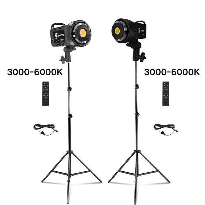 100W LED Photography Studio Lighting Kit with Adjustable Tripod Stand - Dimmable Brightness, 3 Color Modes, High Color Accuracy