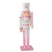 30cm Regal Pink Walnut Nutcracker - Charming Holiday Decoration & Gift for Young Girls