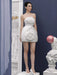 3D Floral Strapless Mini A-line Dress for Women – Slim Waist