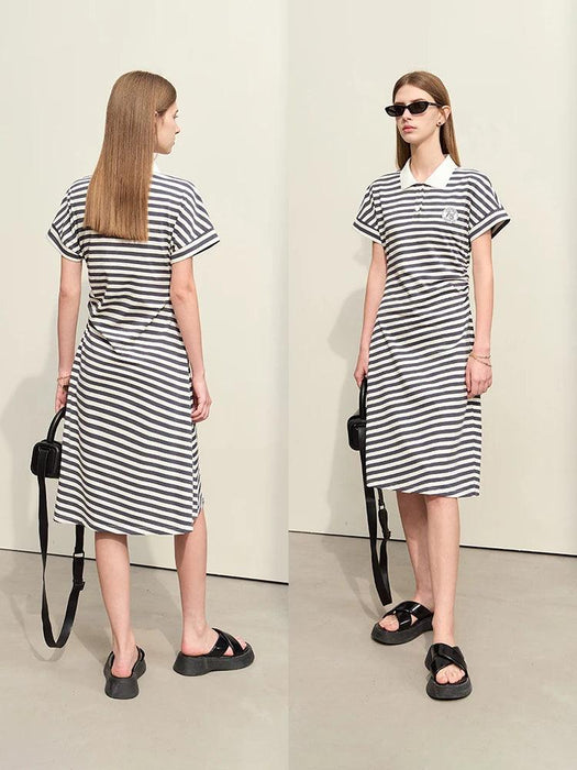 Chic Minimalist Summer Midi Dress with Shoulder Sleeves