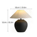 Chic Wabi Sabi Ceramic Table Lamp - Customizable Brightness & Color for Elegant Spaces