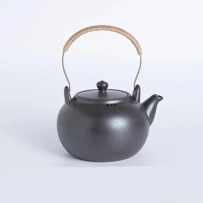 Artisan Clay Tea Set with Classic Kettle and Kung Fu Teapot for Elegant Brewing