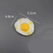 Set of 4 Realistic PVC Fried Egg Figurines - Charming Artificial Omelette Decorations for Home and Education