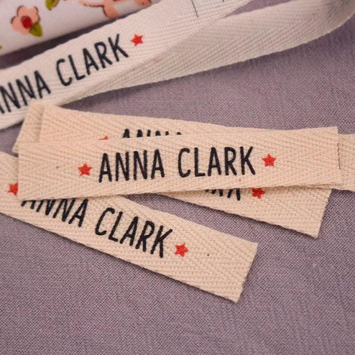 Custom Organic Cotton Twill Labels for Handmade Crafts - Eco-Friendly & Free Shipping