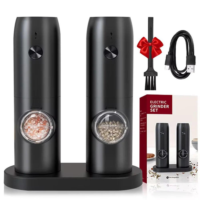 Smart USB Rechargeable Salt and Pepper Grinder with Adjustable Coarseness and LED Indicator