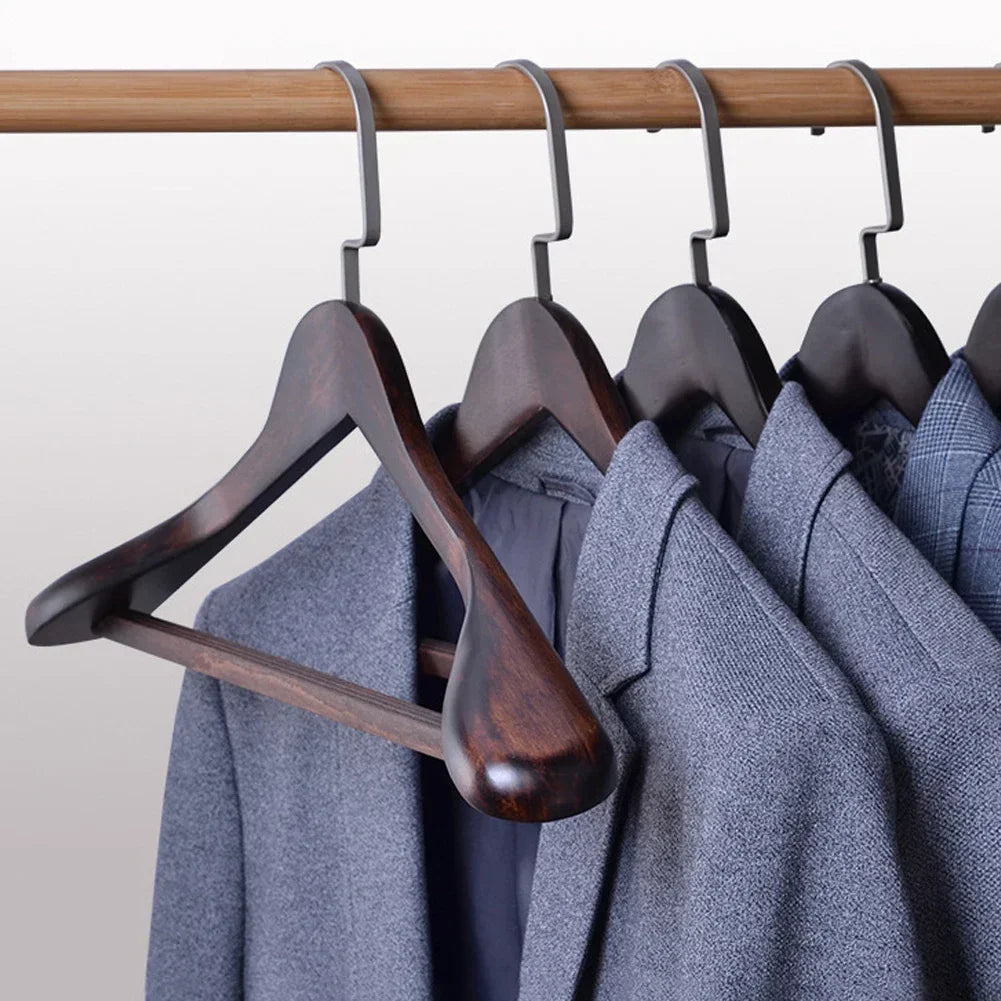 Luxurious Wooden Hangers Set for Closet Organization