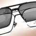 Sleek Polarized Titanium Clip-On Aviator Shades