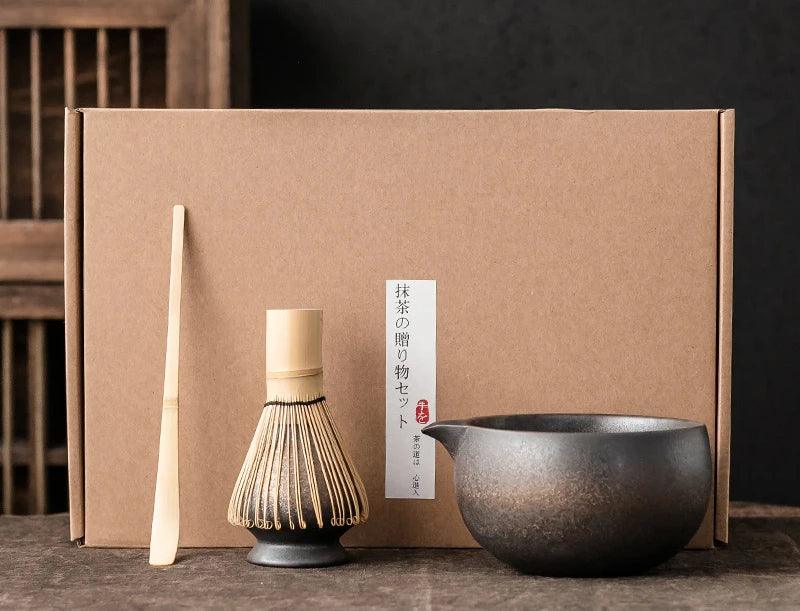 Zen Matcha Tea Set with Bamboo Whisk and Spoon