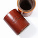 Elegant Vintage Leather and Walnut Desk Pen Organizer - Timeless Style