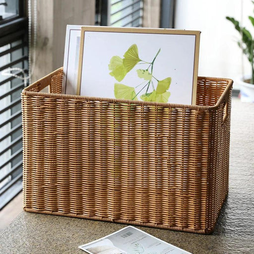 Chic Handwoven Multi-Functional Storage Basket - Stylish Organizer for Clothes, Groceries, and More for Any Space