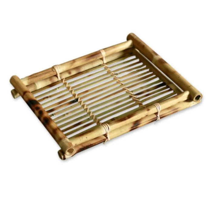 Southeast Asian Handcrafted Bamboo Dessert Plate - Eco-Friendly Serving Tray for Snacks and Hot Pot