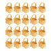 Set of 20 Charming Mini Woven Wooden Baskets for Celebrations and Kids' Events