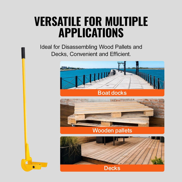 Heavy-Duty 41-Inch Carbon Steel Pallet Pry Bar Tool for Efficient Woodworking