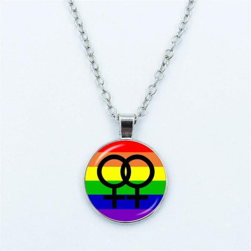 Vibrant Customizable Rainbow Glass Pendant Necklace for Love and Pride Celebration