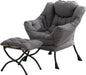 Elegant Lounge Chair Ensemble with Ottoman and Storage Compartment