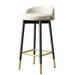 Sleek Scandinavian Leather Gaming and Vanity Stool - Trendy Seating for Modern Interiors