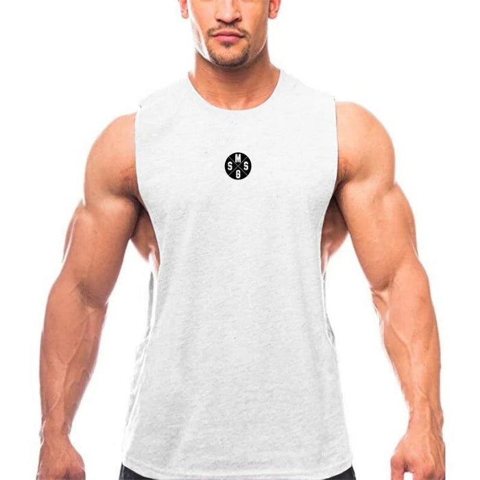 Bodybuilding Muscle Vest for Men - 3D Printed Workout Tank Top with Low Cut Armholes